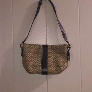 Small brown coach purse